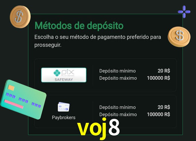 O cassino voj8 oferece uma grande variedade de métodos de pagamento