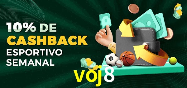10% de bônus de cashback na voj8